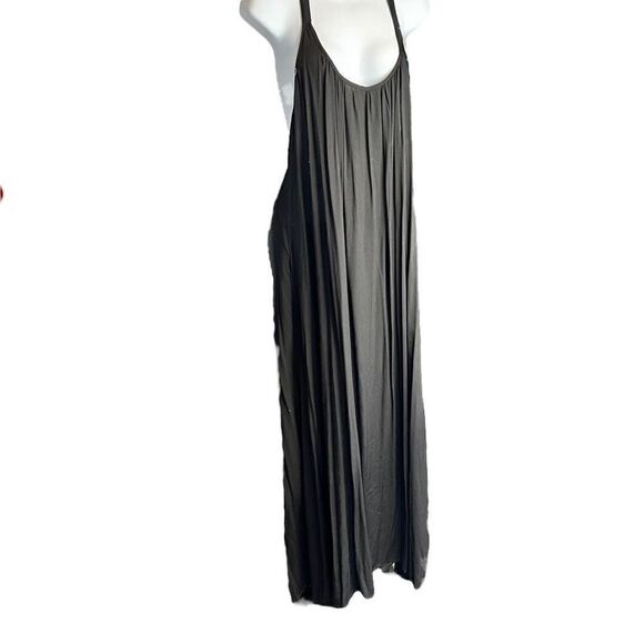Tysa Women's Scoop Neck Criss Cross Back Pleated Leigh Maxi Dress Black Sz 1 NWT - Picture 4 of 11